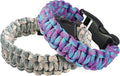Sportmusies Paracord Wristband for Outdoor Sport Tactical Survival Parachute Bracelet, Essential for Hiking Travelling Camping Gear Pack of 2, grey&purple