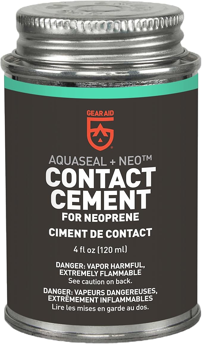 GEAR AID Aquaseal NEO Neoprene Contact Cement for Wetsuit, Wader, and Watersports Gear Repair – Fast-Drying, Waterproof, Flexible Adhesive