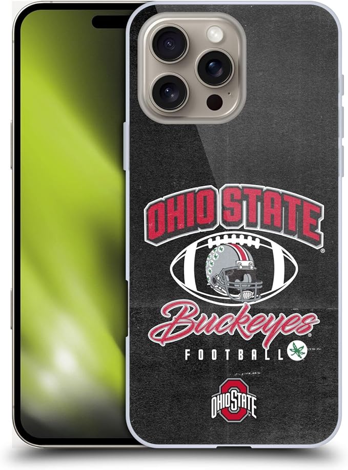 Head Case Designs Officially Licensed Ohio State University Vintage Football Graphics Hard Back Case Compatible with Apple iPhone 16 Pro Max