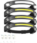 AlpsWolf LED Headlamp Rechargeable, 2 XPE LED and COB LED Head Lamp, Motion Sensor, 260° Wide Beam, IPX4 Waterproof, Rechargeable Headlight for Camping Accessories (4 Pack)