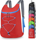 20L Hiking-Daypack Lightweight Foldable Travel Packable Backpack for Camping Cycling Outdoor, Red