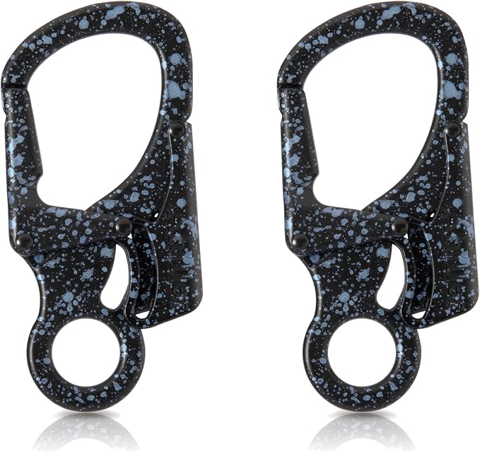 Ahiller Carabiner Clip, Double Anti-Misopening Locking Design, 3" Zinc Alloy Heavy Keychain for Outdoor Camping Hiking, Key Ring Clip