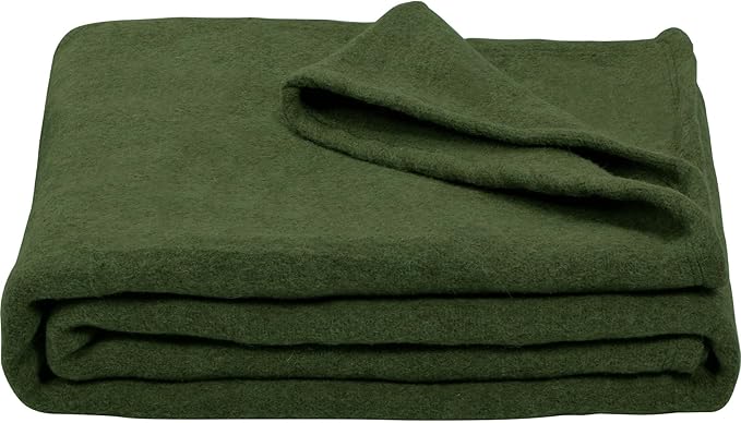 REDCAMP 86"x 63" Wool Blanket for Camping, Hiking - Warm, Thick & Washable Wool Camping Blankets, Great for Outdoors, Sporting Events, Picnics, Travel - Car