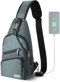 AMJ Crossbody Sling Bag Men Women, Casual Shoulder Backpack, Chest Daypack Satchel for Hiking Travel