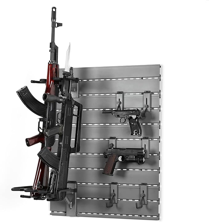 Savior Equipment Wall Rack System Heavy-Duty Steel Tactical Rifle Carbine Shotgun Handgun Storage Wall Mount, Modular Firearms Gun Wall Gear Accessories Organizer, Holds up to 6 Rifles & 6 Pistols