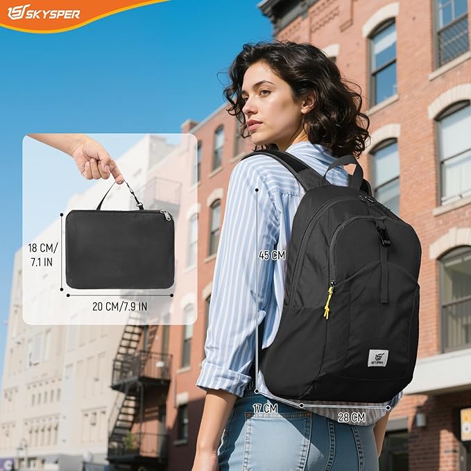 SKYSPER Small Hiking Backpack for Men Women 20L RFID Packable Daypack Ultralight Foldable Back Pack Lightweight Collapsible Travel Day Pack