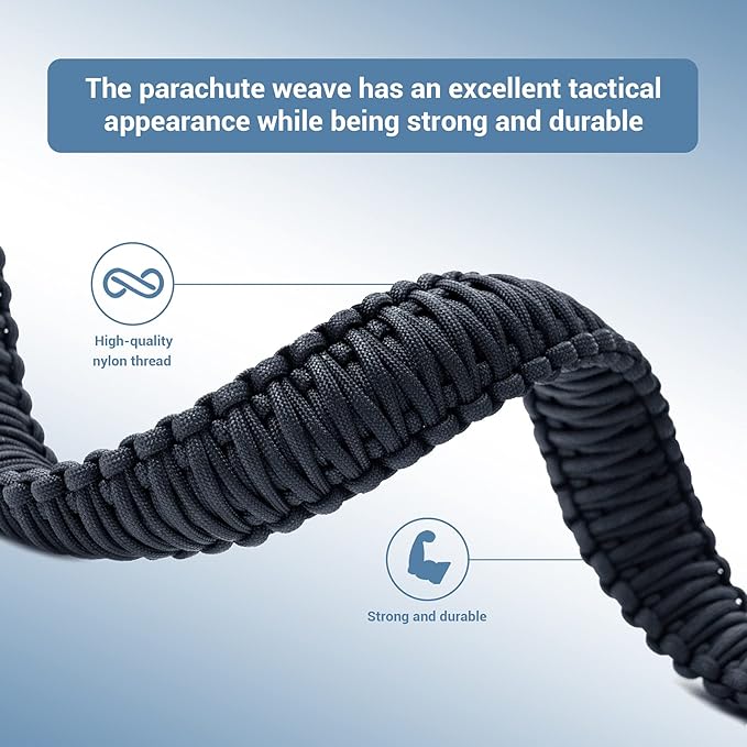 Double Braide 550LB Shotgun Sling 2 Point Paracord Rifle Sling,Non-Slip Traditional Adjustable Gun Sling for Hunting Shooting Camping