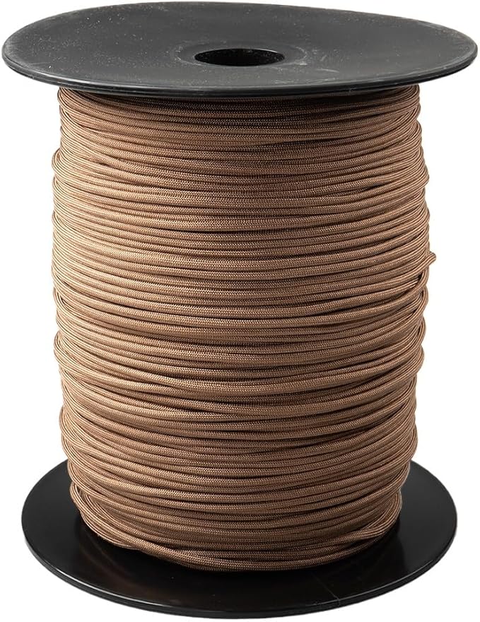 Paracord Planet Solid Color 550lb Paracord – 7 Strand Type III Nylon Cord for Indoor and Outdoor Tasks – Sepia (1000 ft)