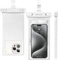 wellhouse Waterproof Phone Pouch, Waterproof Phone Case for iPhone 17 16 15 14 13 Pro Max XS Samsung, IPX8 3D Cellphone Dry Bag Beach Essentials (1 Pack - White8.0, 8 inch)