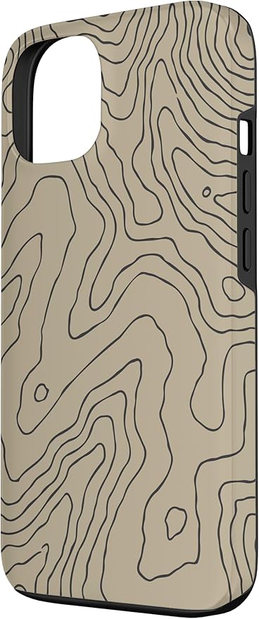 Coyote Country Guide Lines Topographical Contour Map Case for iPhone 13