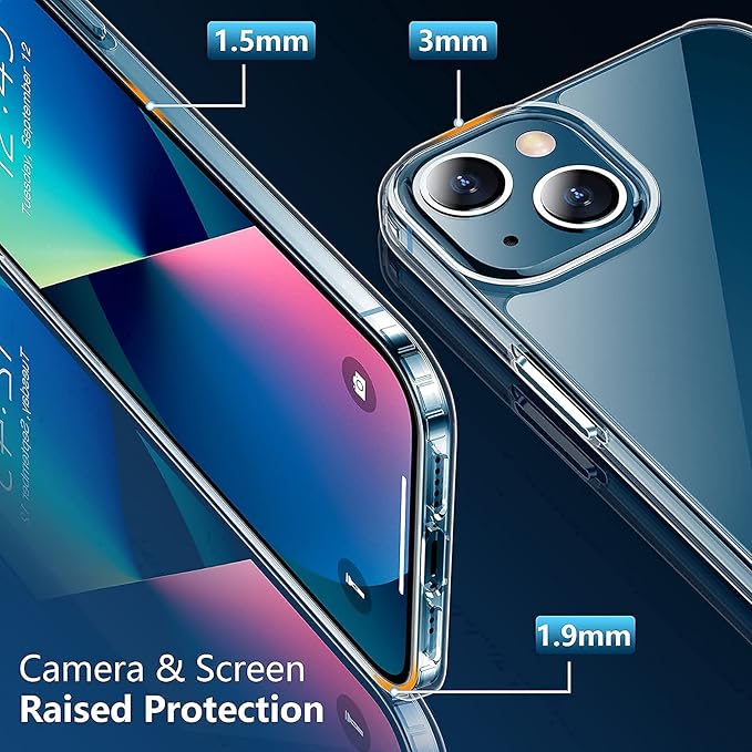 Red2Fire for iPhone 13Case, Clear [Military Grade Drop Protection] Dual Layer Heavy Duty Full Body Shockproof Phone Case for iPhone 13 6.1"