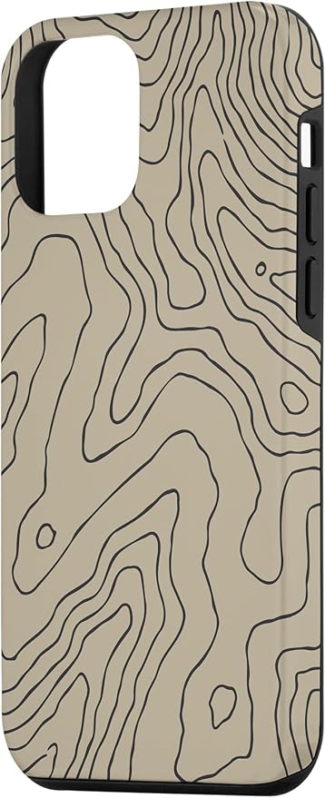 Coyote Country Guide Lines Topographical Contour Map Case for iPhone 12 mini