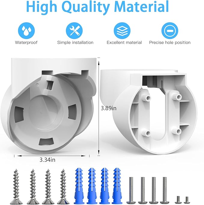 Eave Mount for Google Nest Cam with Floodlight - Outdoor Floodlight Security Camera Bracket (White)