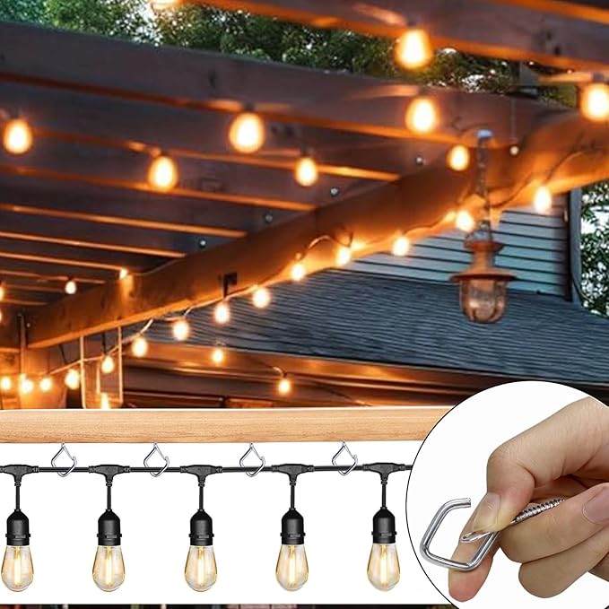 15 Pcs Silver Eye Hooks Screw Heavy Duty,Ceiling Hooks for Hanging Plants,String Lights,Cup,Wind Chime,Bird Feeders. Plant Hanger Indoor&Outdoor
