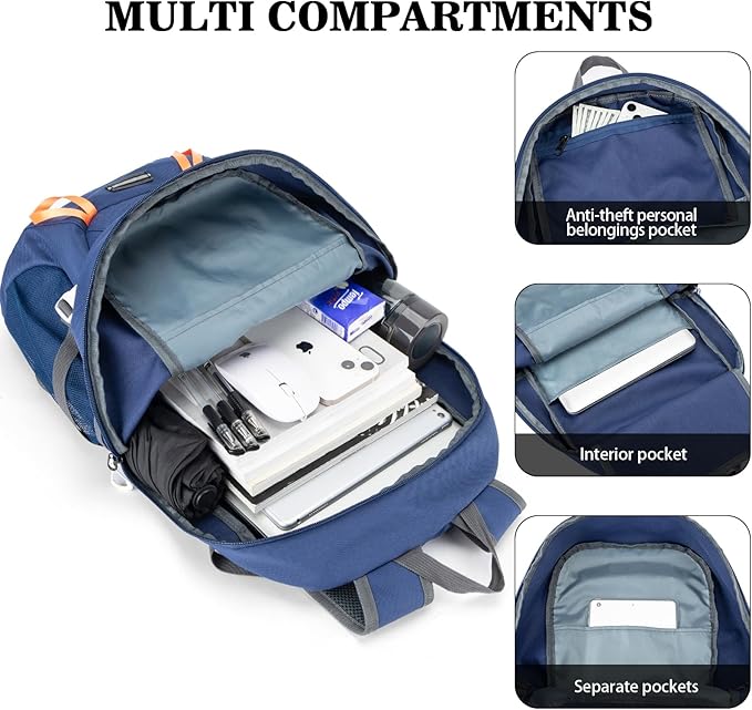 BAGPARKK Hiking Backpack,Large 35L Travel Backpacks for Men Women,Water Resistant Ultra Lightweight Foldable Packable Camping Daypack for Outdoor Sports
