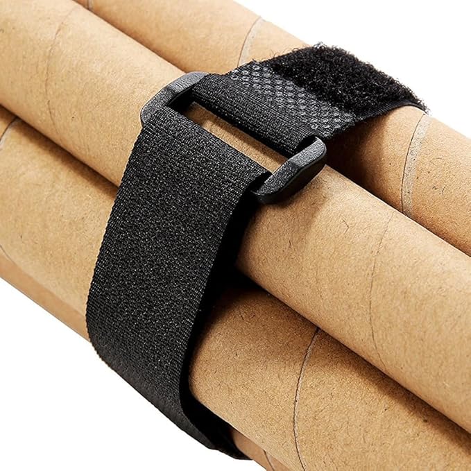 10 Pack (20 x 1 Inch) Reusable Fastening Cable Ties and Cable Straps,Adjustable Multi-Purpose Hook and Loop Straps Nylon Cable Ties Organizer Fastener Management Wire Straps
