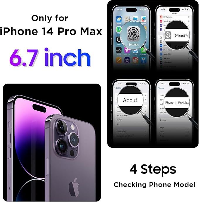 Temdan Compatible with iPhone 14 Pro Max Case Waterproof, Built-in Screen & Camera Protector IP68 Underwater Full Body 14FT Military Dropproof Shockproof Phone Case 6.7"-Blue/Clear
