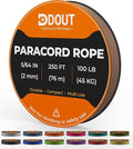 DDOUT 2mm Paracord 100lb, Thin Micro Paracord Rope, Tan 250FT Nylon Cord for Crafting, DIY Projects, Fishing, Camping & Outdoor