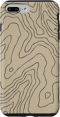 Coyote Country Guide Lines Topographical Contour Map Case for iPhone 7 Plus/8 Plus