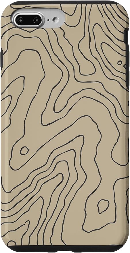 Coyote Country Guide Lines Topographical Contour Map Case for iPhone 7 Plus/8 Plus