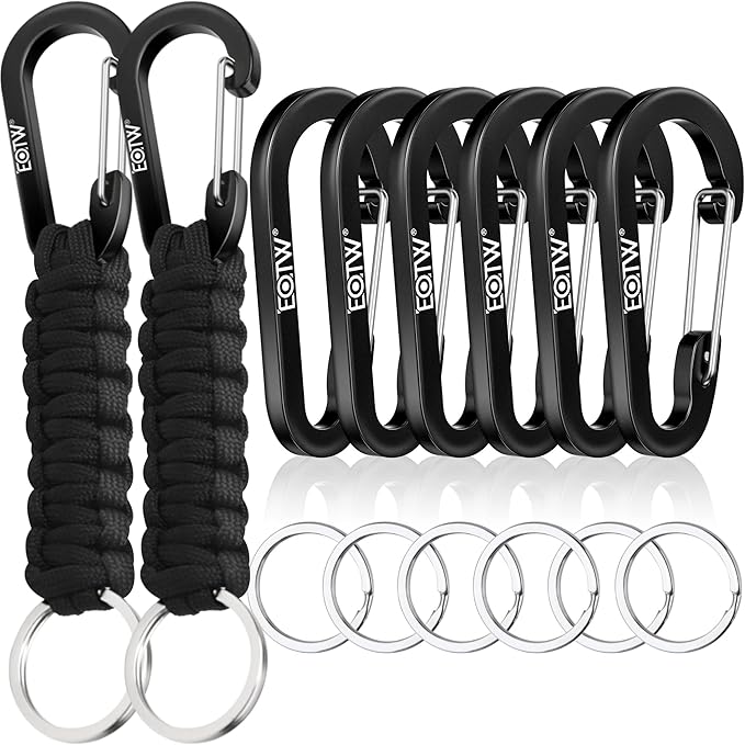 EOTW Paracord Keychain for Men Women Paracord Carabiner Backpack Keychain with Aluminum Clip for Camping Hiking Outdoor Gear