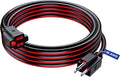 Maximm 15 Ft Black and Red Extension Cord, Heavy Duty 16 AWG, ETL Listed for Workshop & Outdoor Use