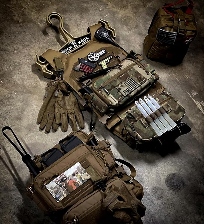 ACE TAC S.O.P. Tactical Chest Rig with 5.56/7.62 & Pistol Magazine Pouch Holders, Wing & Molle Dangler Pouches