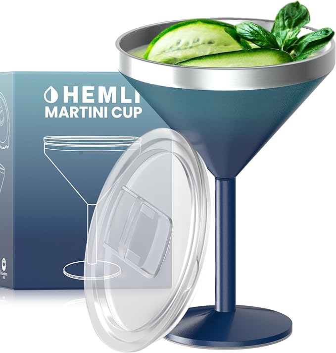 Martini Glass, Stainless Steel Insulated Martini Tumbler, Cocktail Cup