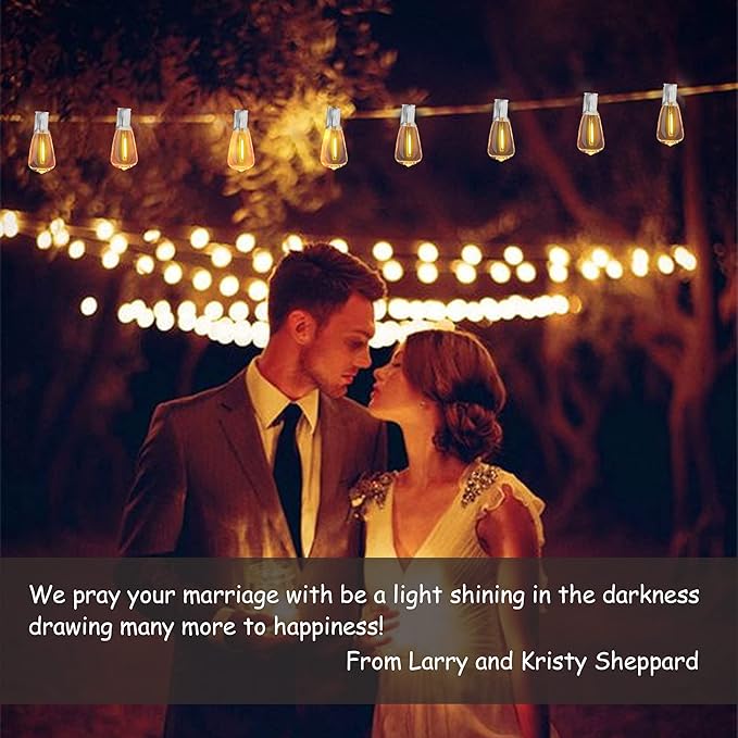 DAMAING Outdoor String Lights 200FT Waterproof, Patio String Light with 104 Edison LED Bulbs - Shatterproof, Connectable Hanging Lights for Outside Backyard, Porch Party Wedding - 2x100FT White Cable