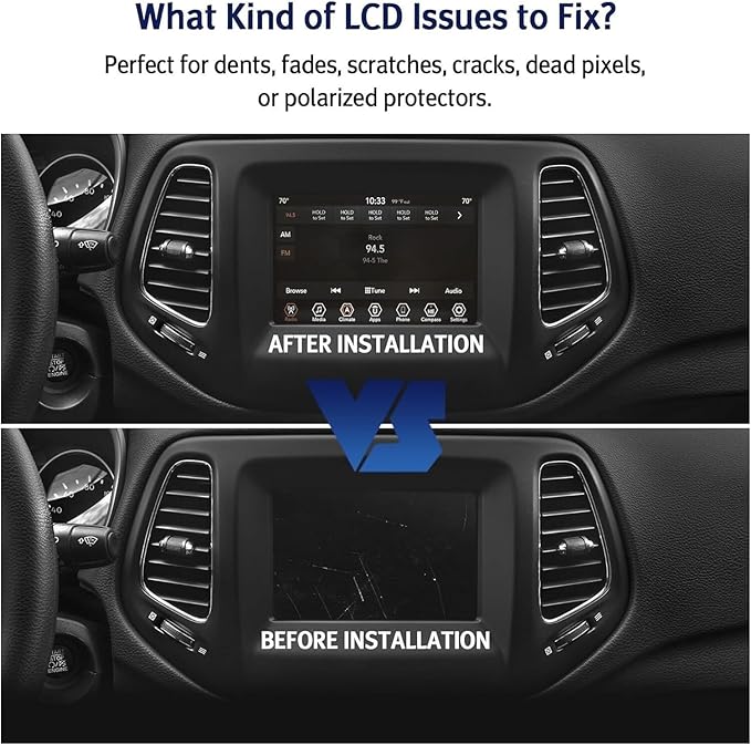 7" Uconnect Touch Screen Replacement Display with Bracket for 2017-2020 Jeep Compass TDO-WXGA0700K00057-V1 TDO-WXGA0700K00033-V2 fit Radio Navigation