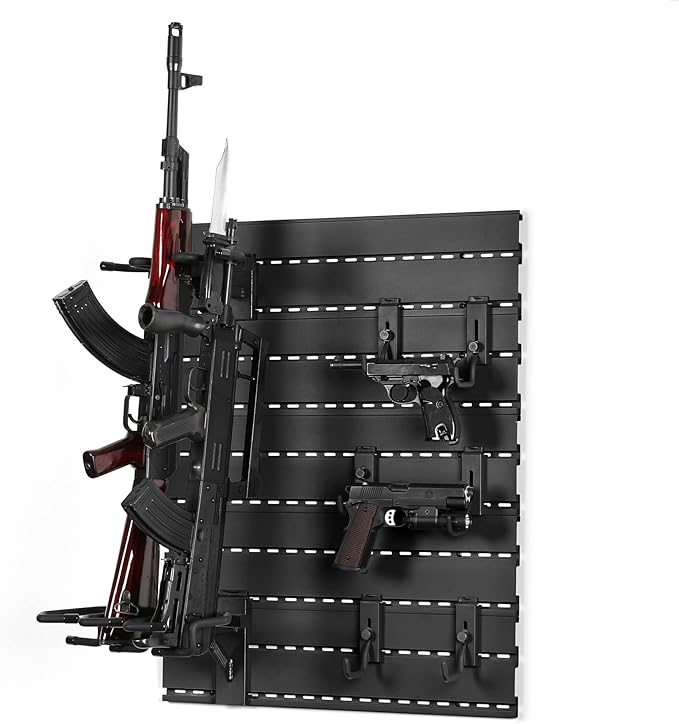 Savior Equipment Wall Rack System Heavy-Duty Steel Tactical Rifle Carbine Shotgun Handgun Storage Wall Mount, Modular Firearms Gun Wall Gear Accessories Organizer, Holds up to 6 Rifles & 6 Pistols