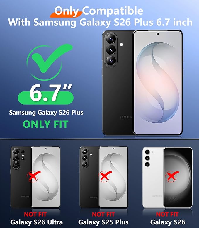 Temdan Designed for Samsung Galaxy S26 Plus Case Waterproof, Built-in Lens & Screen Protector Military Shockproof Dropproof IP68 Underwater Full Body Phone Case for Samsung Galaxy S26 Plus 6.7"-Black