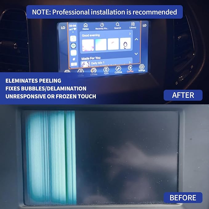 TsuperU 7" Uconnect Screen Replacement Fit 2017-2020 Jeep Compass Radio Touch Screen, LCD Display and Digitizer for Jeep Renegade Touchscreen Navigation TDO-WXGA0700K00033-V2 TDO-WXGA0700K00057-V1