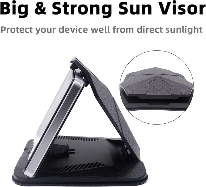 Dashboard GPS Mount Holder - Universal Dashbaord Phone Tablet PC Navigation Holder for Garmin Nuvi Tomtom iPhone iPad Galaxy Yoga Android Fits 4.3"-9.6" GPS & Smartphone Friction Mount