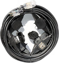 50FT Power Extension Cord - 3 Prong, 14 Gauge SJTW 5-15R Cable with Male Plug to Female Connector, 7 Outlet, Multiple Evenly-Spaced Plugs, Suitable for Stage or Outdoor, UL Certified