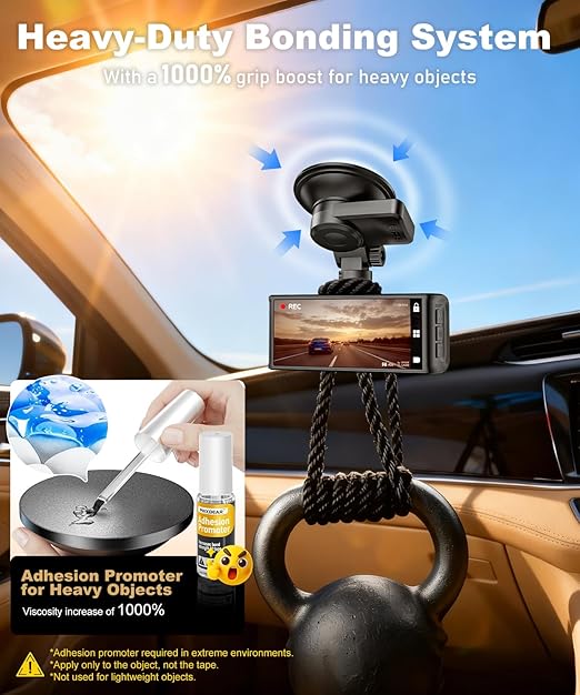PHIXBEAR Extreme Double Sided Mounting Tape – Heat & Water Resistant, 24-Pack 2" Round Adhesive Pads for Car Dashboard Camera, Phone Mounts, Indoors and Outdoors