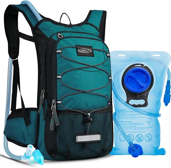 Insulated Hydration Pack Backpack with 3L BPA Free Leak-Proof Water Bladder, Keep Liquids Cool for Up to 5 Hours, Daypack for Hiking, Running, Cycling, Hunting, Climbing