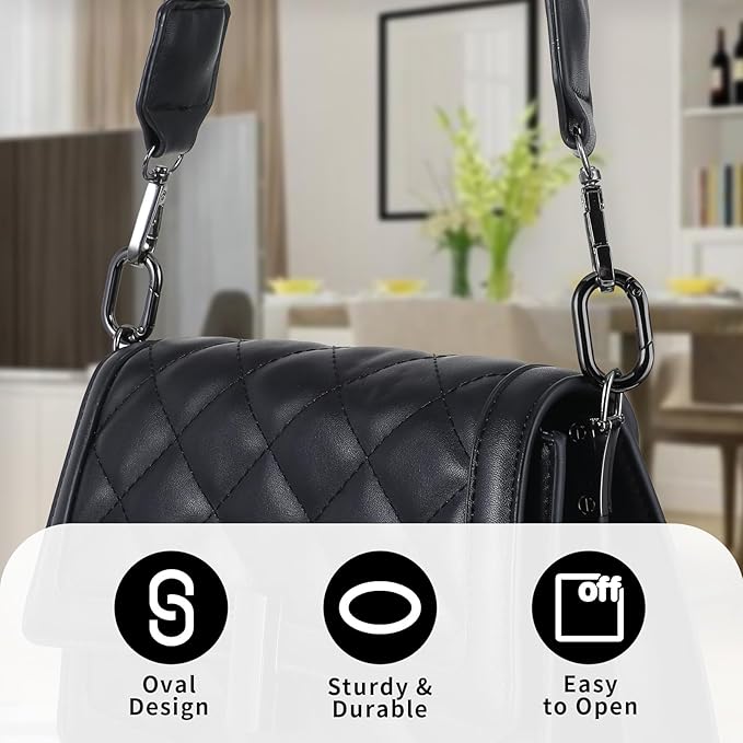 Small Carabiner,Black Carabiner,O-Ring Key Ring