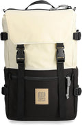 Topo Designs Rover Pack Classic - Laptop Tablet Daypack for Commutes, Day Trips, Hikes, Iconic Denver Design, PFAS-Free, Fair Trade, BlueSign Backpack (Bone White/Black)