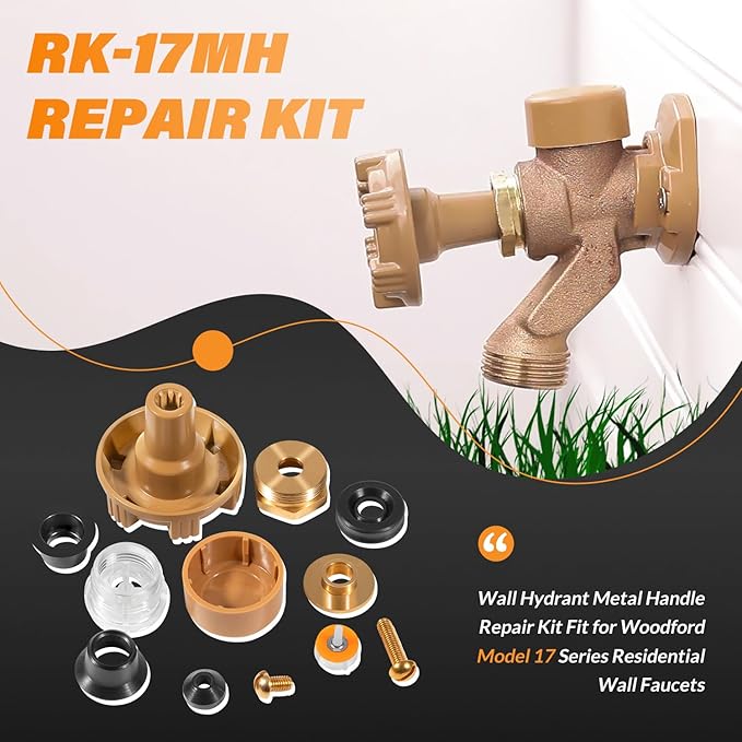 RK-17MH Repair Kit Metal Handle for Woodford Model 17 Outdoor Faucets (12Pcs)