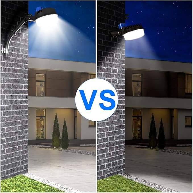 ledmo Mounting Arm for LED Barn Light Adjustable Angle Sturdy Black Aluminum Extension Mounting Pole for Dusk to Dawm Outdoor Security Area Light Yard Lighting