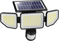 Onforu 4500LM Solar Lights Outdoor, 3 Heads Security Lights with Remote Control, IP65 Waterproof Motion Sensor Lights, 3 Modes Solar Light Fixtures for Wall, Porch, Yard, Outside, 1 Pack