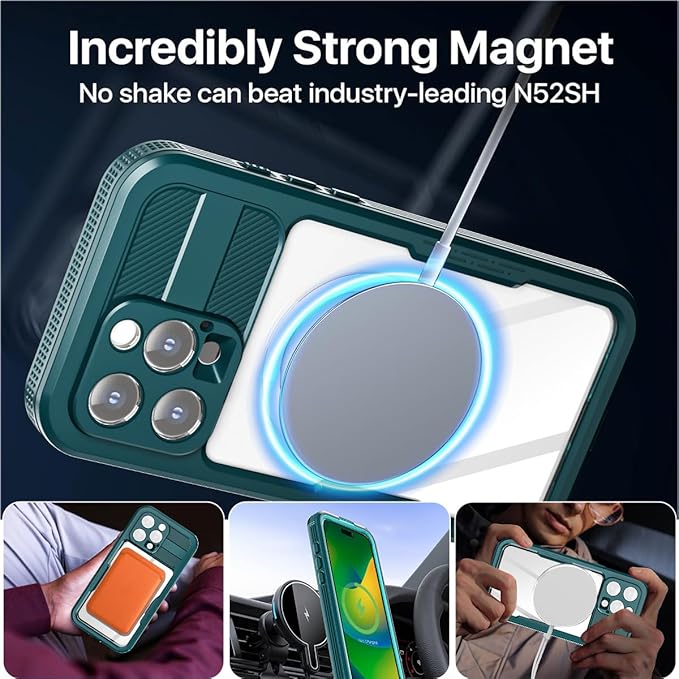 AICase Waterproof Case for iPhone 16 Pro(6.3") with MagSafe Support Snowproof,Dustproof/Shockproof,IP68 Certified 360 Full Body Protection Fully Sealed Underwater Cover for iPhone 16 Pro