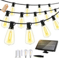 Outdoor Solar String Lights Waterproof: ST38 82ft Shatterproof Patio Lights - Solar Powered & USB Dual Charging - 3 Modes Button Control - Garden Backyard Gazebo Porch Party Decor