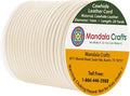 Mandala Crafts Round Genuine Cream Leather Cord for Jewelry Making – 1mm Cowhide Leather Rope String Lace for Kumihimo – 20 Yards Cowhide Craft Cording Spool