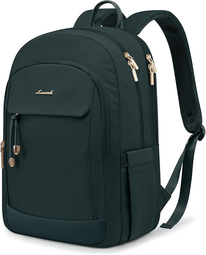 LOVEVOOK Backpack for Women, 15.6 Inch Laptop Backpacks for Work College Travel, Large Capacity Water-Repellent Anti Theft Computer Bags with Laptop Compartment College Essentials, dark green