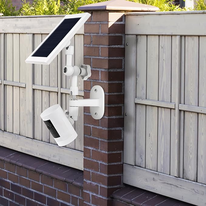 2-in-1 Wall Mount for Ring Solar Panel, Ring Stick Up Cam Battery, Spotlight Cam and Spotlight Cam Plus/Pro(Battery), Adjustable Angle to Get Maximum Sunlight for Your Solar Panel