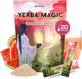 Yerba Magic Hydration + Energy - Juicy Watermelon with Electrolytes, Yerba Mate Caffeine, Sea Moss, Amino Acids & Coconut Water for Hydration, Muscle Recovery & Clean Energy - Zero Sugar (20 Stick Packs)