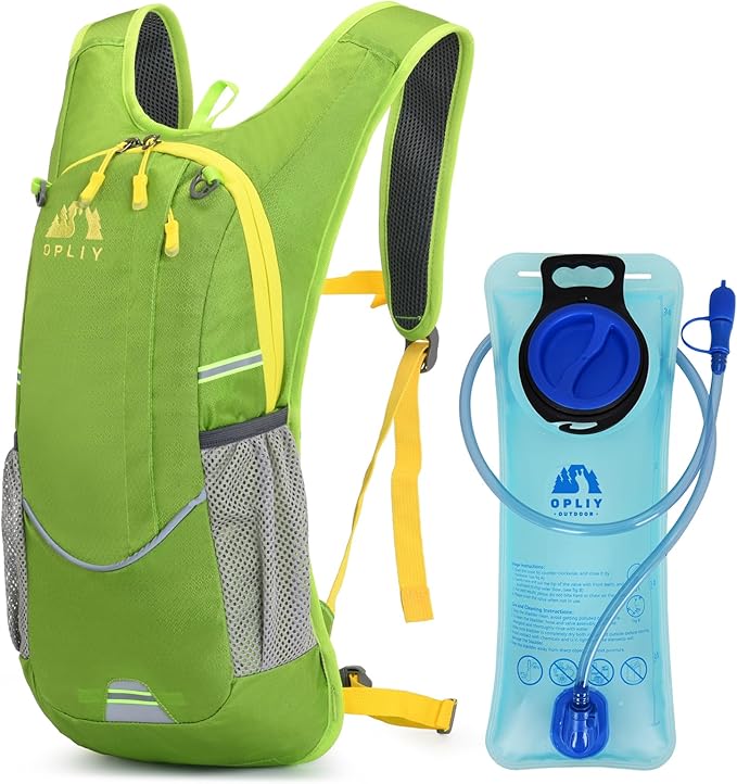 Hydration Backpack with 2L Water Bladder – Lightweight & Durable for Running, Hiking, Biking – Adjustable Fit for Men, Women, Youth