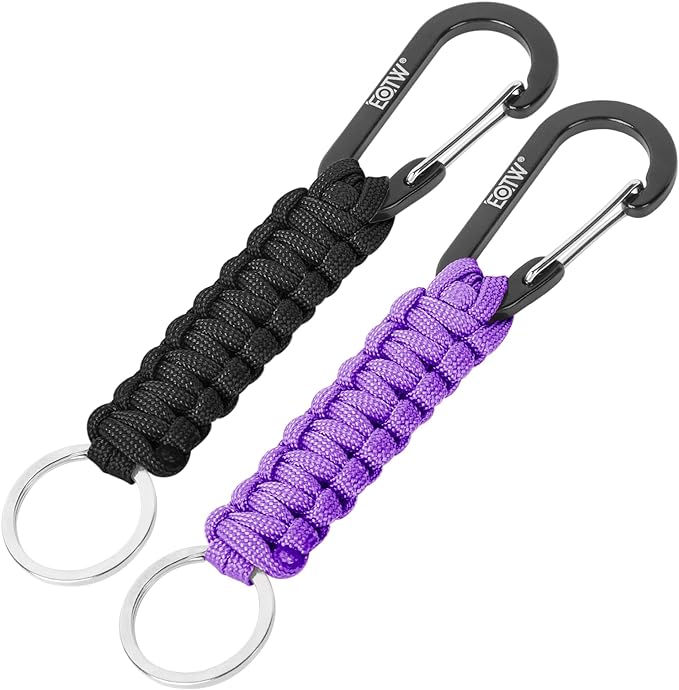 EOTW Paracord Keychain for Men Women Paracord Carabiner Backpack Keychain with Aluminum Clip for Camping Hiking Outdoor Gear